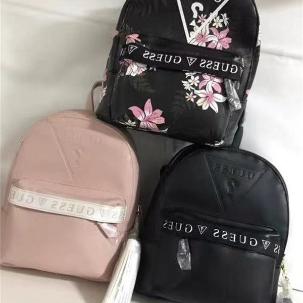 

casual printed new gs fashion backpack inverted triangle women's bag simple and versatile tassel