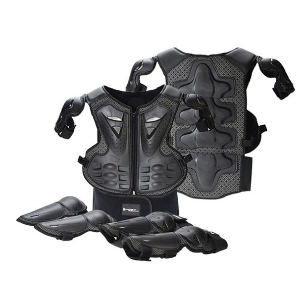 

motorcycle armor child chest spine protection gear knee elbow guard waistcoat