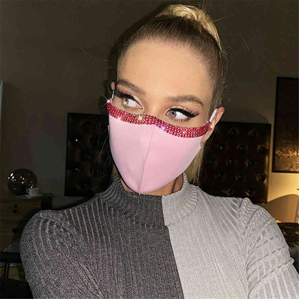 

2021 new water drill metal splicing mask female yx1319