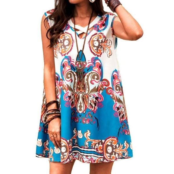 

casual dresses summer hollow out women dress sleeveless loose vintage female printing patchwork clothing vestidos 3xl 5xl, Black;gray