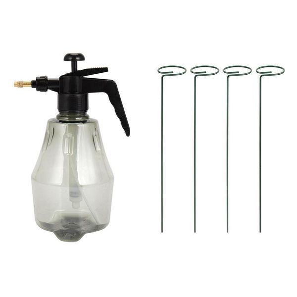

gardening pressure watering spray bottle b with 4pcs plant support garden flower equipments
