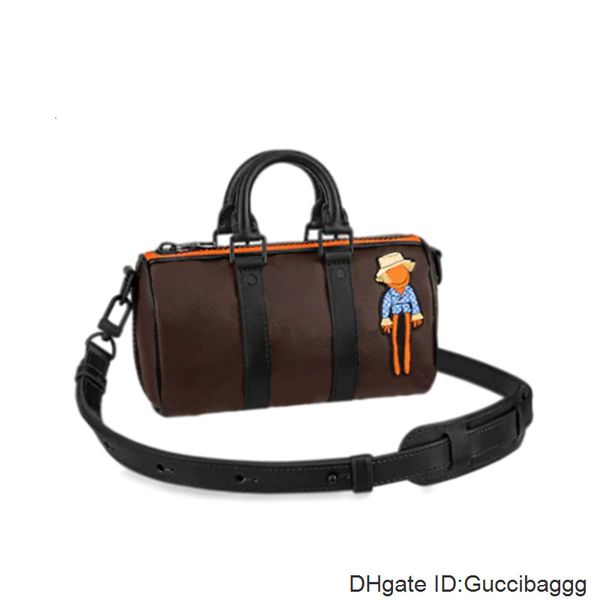 

fashion men's and women's travel bags large capacity embroidery figure bucket modeling bag size: 21 x 12 x 9cm anti counterfeit ca