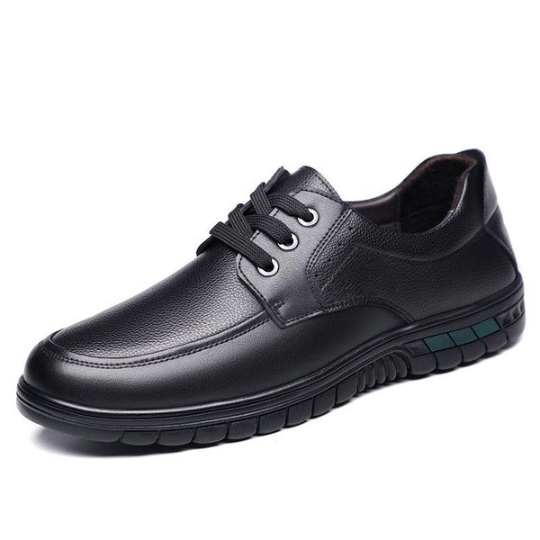 

dress shoes men's business leather black fashion casual low cut soft bottom breathable comfortable lace-up flat driving shoe
