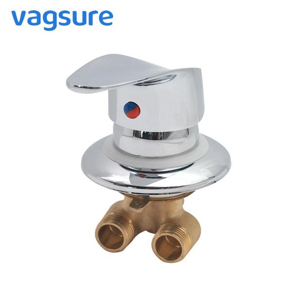 

way output chromed shower mixer tap g1/2" connector cold& water mixing valve faucet for room bathroom sets