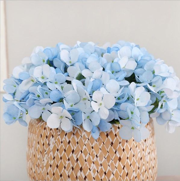 

1piece artificial flowers silk hydrangea bride bouquet wedding home year decoration accessories for vase flower arrang decorative & wreaths