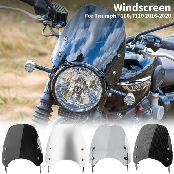 

motorcycle windshield flyscreen windscreen wind deflector for 2021 bonneville t100 t120 accessories