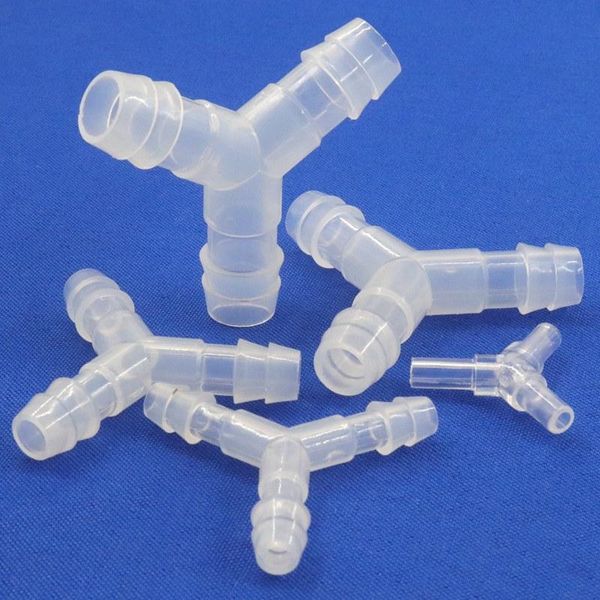 

watering equipments 200~5pcs 4~12mm 120Â° y-type equal tee connector liquid gas water diverter barbed joints aquarium air hose splitters