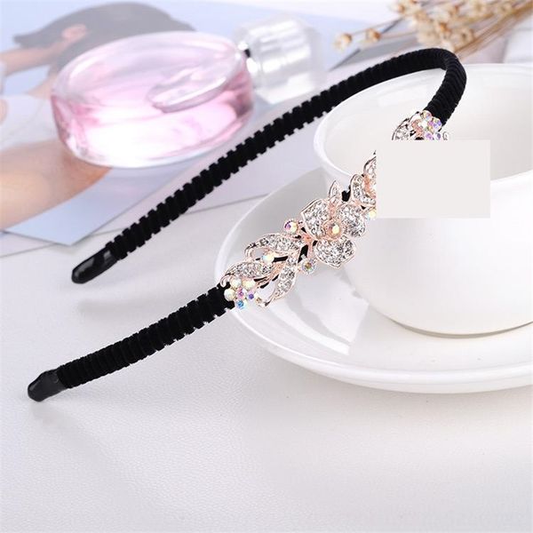 

nu6 korean version diamond bowknot versatile bandaccessories headbands hairband accessoriesanti slip velvet headband hairpin, Silver