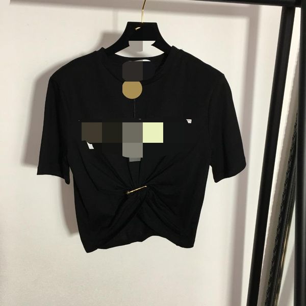 

22 2022 spring summer brand same style t shirt womens short sleeve cotton white black crew neck meiyi