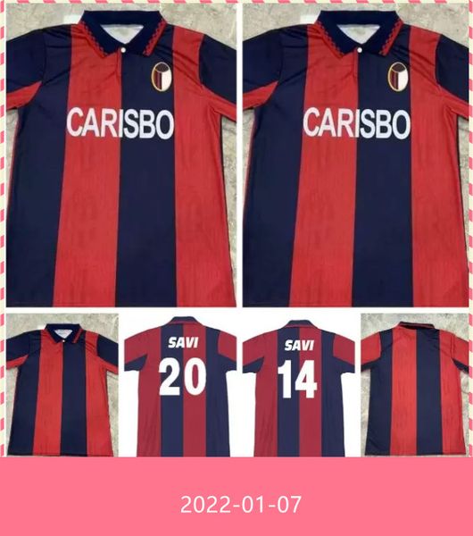 

1995 1996 retro bologna classic home soccer jersey 95 96 maillots de foot savi ancient football shirt uniform set size s-xxl, Black;yellow