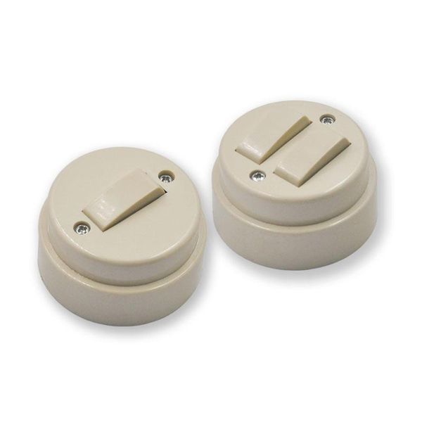 

smart home control improvement retro old push button switch surface mount single dual wall light round 10a250v