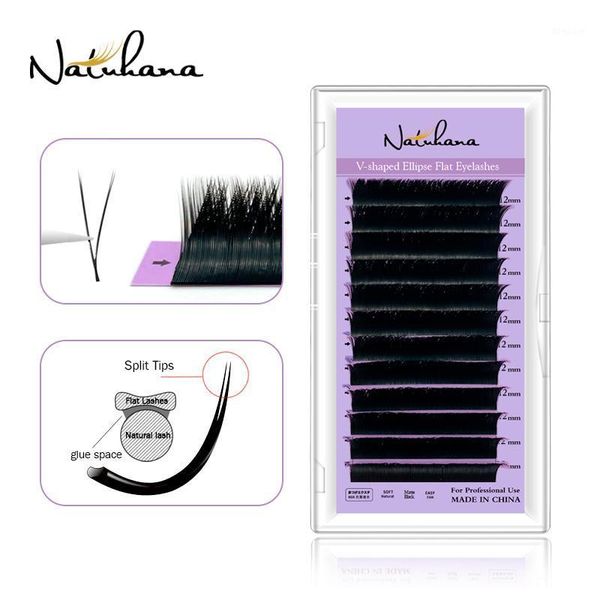 

v shaped ellipse flat split tips eyelash extension softer auto-fans eyelashes individual premade volume fan mink lashes1