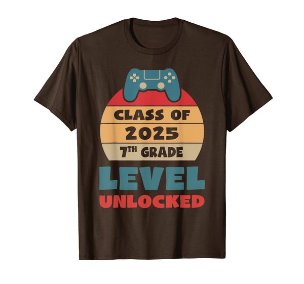 

back to school shirt class of 2025 7th grade level up tee, White;black