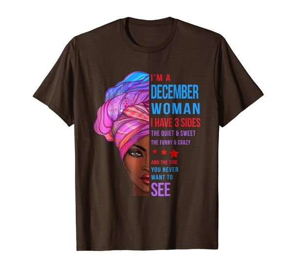 

december women i have 3 sides shirt, december t shirt for, White;black