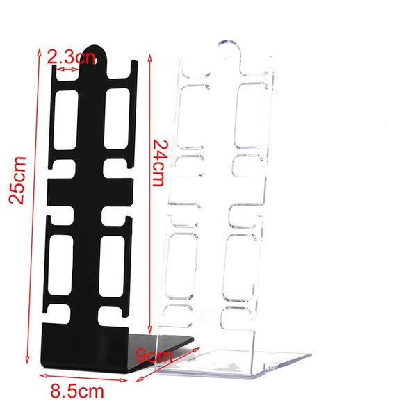 

watch boxes & cases portable plastic stand 4-holder rack general showcase shelf storage box case bracelet jewelry display, Black;blue