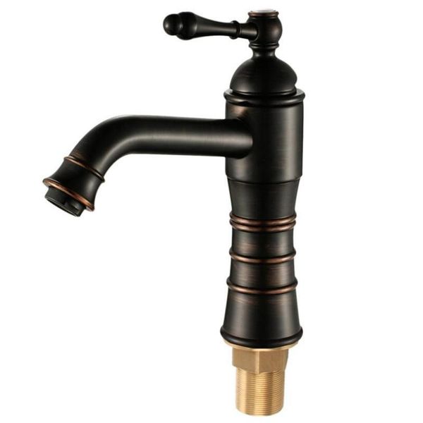 

bathroom faucet oil bubed black copper and cold water mixer tap, orb sink single handle washing basin vintage faucets