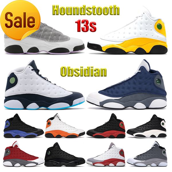 

7-13 mens basketball shoes 13s houndstooth black cat love and respect playground olive court purple atmosphere grey barons history of flight