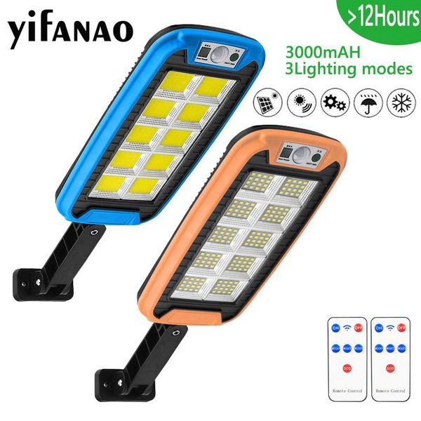 

solar lamps lights 240 cob large outdoor waterproof street light garden infrared sensor motion smart remote control