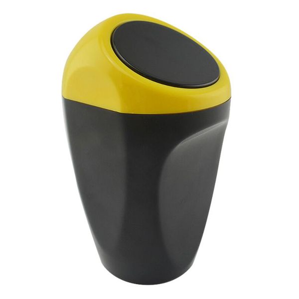 

car auto garbage trash can automotive waste storage mini home office vehicle (yellow) other interior accessories