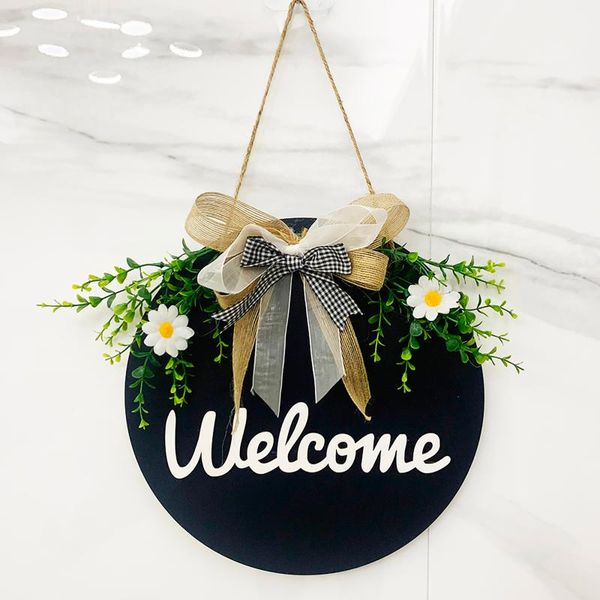 

decorative flowers & wreaths ribbon welcome door sign flower garland hanger hanging pendant ornament shop home decoration
