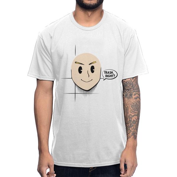 

men's t-shirts o-neck cotton my hero academia funny million mirio togata trash t shirt, White;black