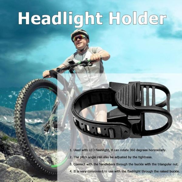 

bike lights u-type universal holder clip bracket 360 degree rotation headlight rack adjustable belt for bicycle light
