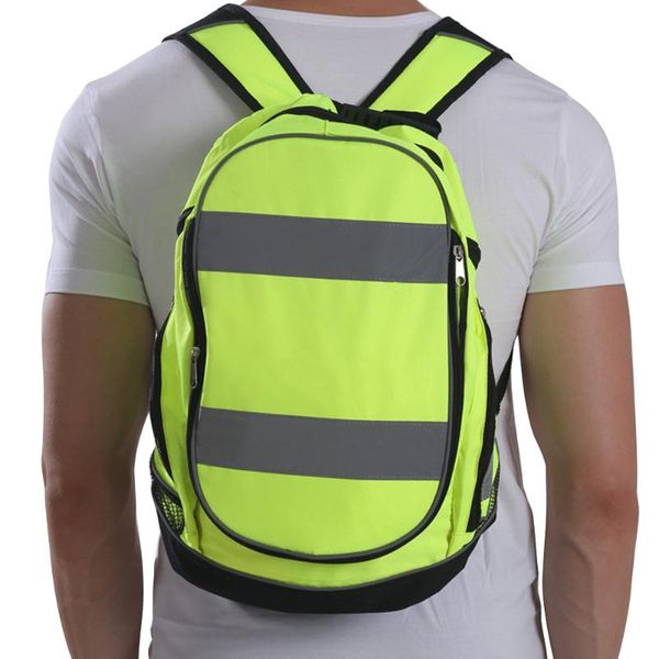 

outdoor bags night reflective luminous riding highly resistant safety backpack great for sports cycling