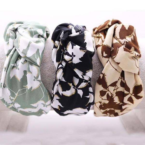 

hair accessories women girls satin gold foil chain hairband headband adult