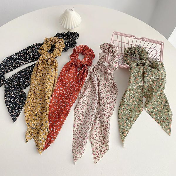 

hair clips & barrettes lazy streamer with head rope ins floral ring female korean retro band tied ball headdress, Golden;silver