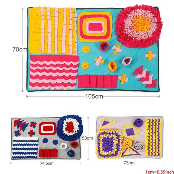 

dog play mat snuffle training feeding foraging nose work blanket pet toys slow e56e kennels & pens