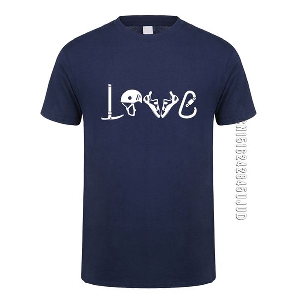 LIEBE Klettern Ausrüstung T-shirt Männer O Hals Baumwolle Klettern Berg T-shirts Mann Camisetas Geschenk 210714