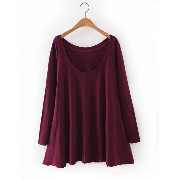 

fashion women solid knitting cotton t-shirt casual femme long sleeve camiseta feminina t567 210430, White