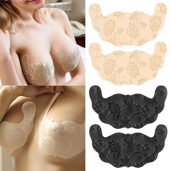 U-Form Sexy Frauen Klebstoff Push Up Nippel Abdeckung Pads Unsichtbare Brust Lift Up Bh Top Band Aufkleber Einweg Paste brust Pasten