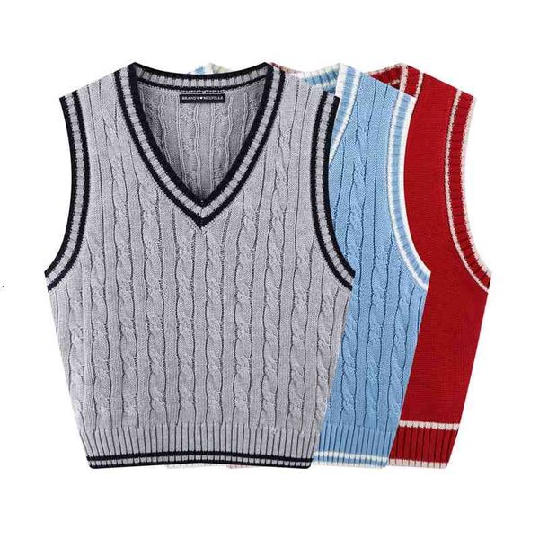 

women's knits & tees vintage girls soft cotton sweaters 2021 spring fashion ladies sweet short knitted vest cute women knitwear wa, White