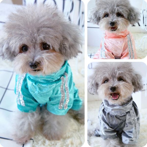 

dog apparel velvet autumn sweatshirt overall pink green xs xxl pet puppy pug yorki dachshund in breeds animal clothing