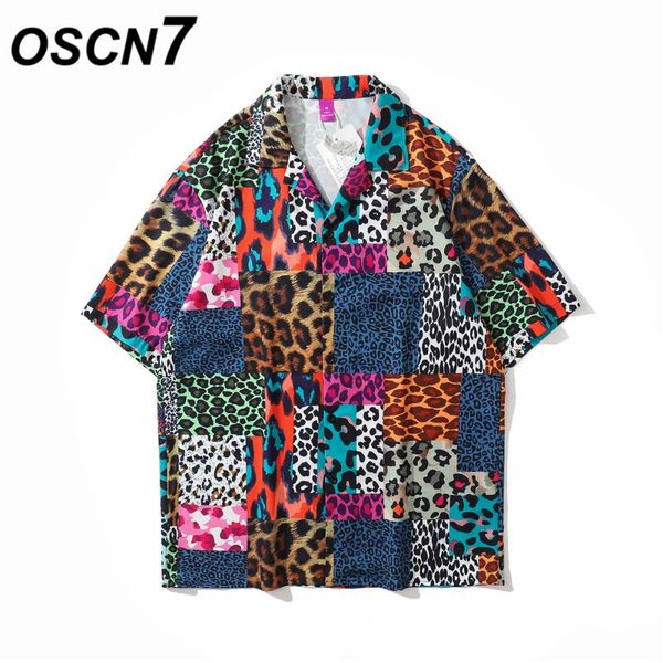 

casual printed short sleeve shirt men street 2021 hawaii beach oversize women fashion harujuku shirts for 284 men's, White;black