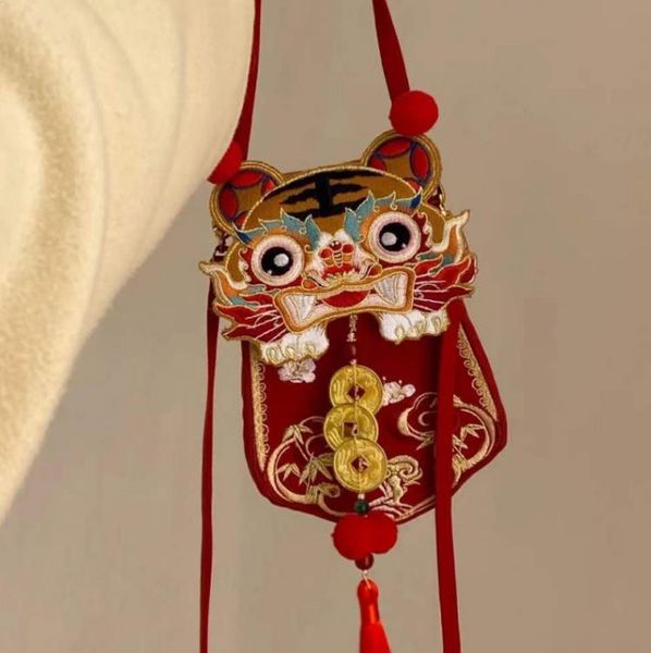 

new year of the tiger bag embroidered crossbody coin purse
