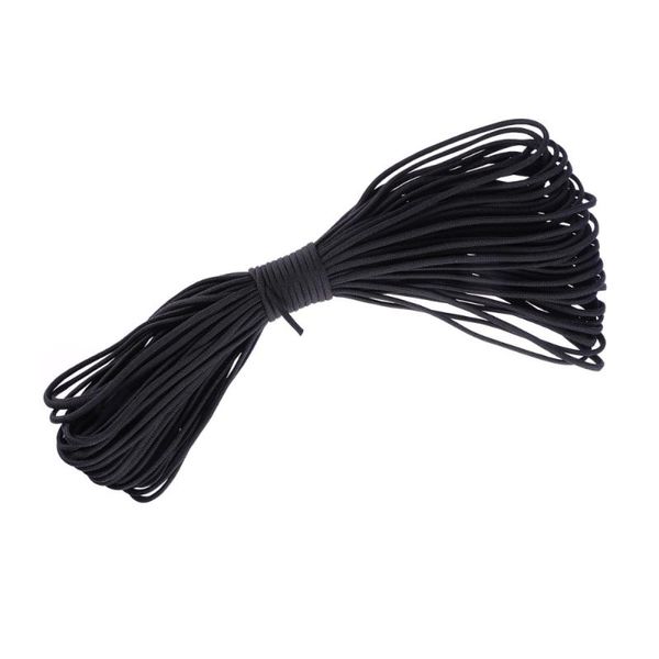 

outdoor gadgets paracord survival seven cores umbrella rope crafting kit nylon parachute cord (30 meters, black)