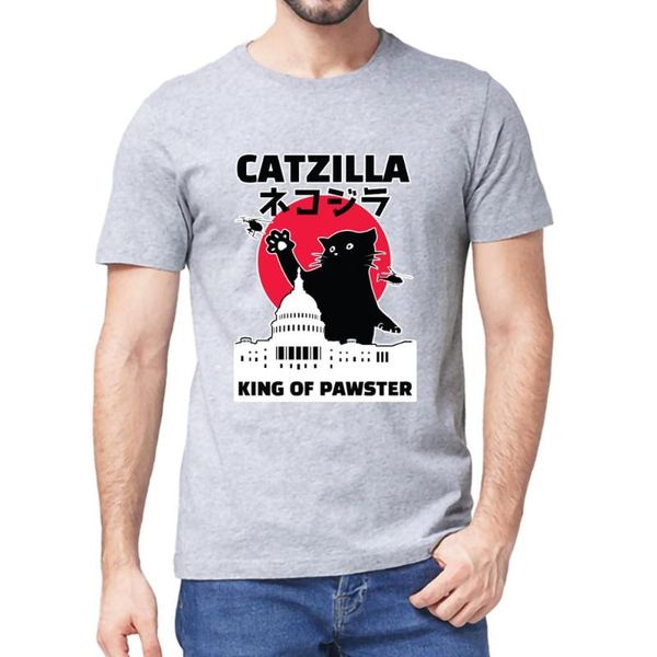 

men's t-shirts 2021 summer t-shirt japanese vintage sunset style black cat printed casual cotton high-quality loose clothing, White;black