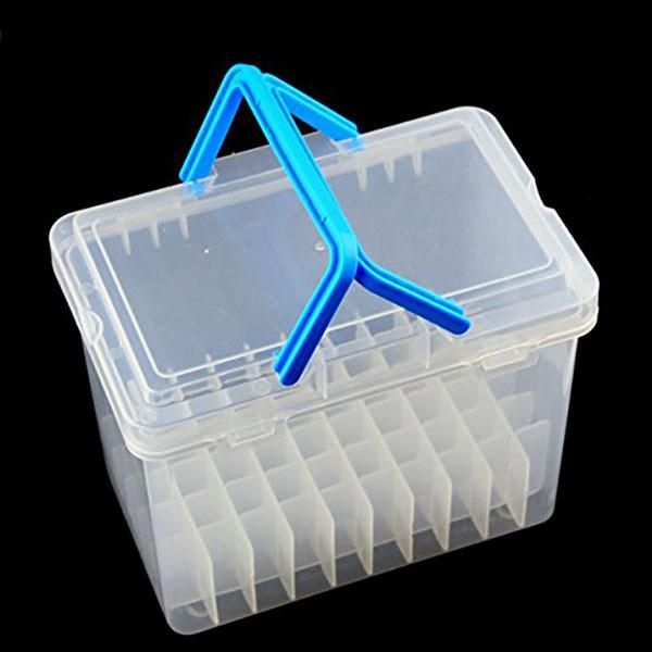 

storage boxes & bins css transparent 60-slots portable waterproof moistureproof markers pens box case for mark home office desk organi