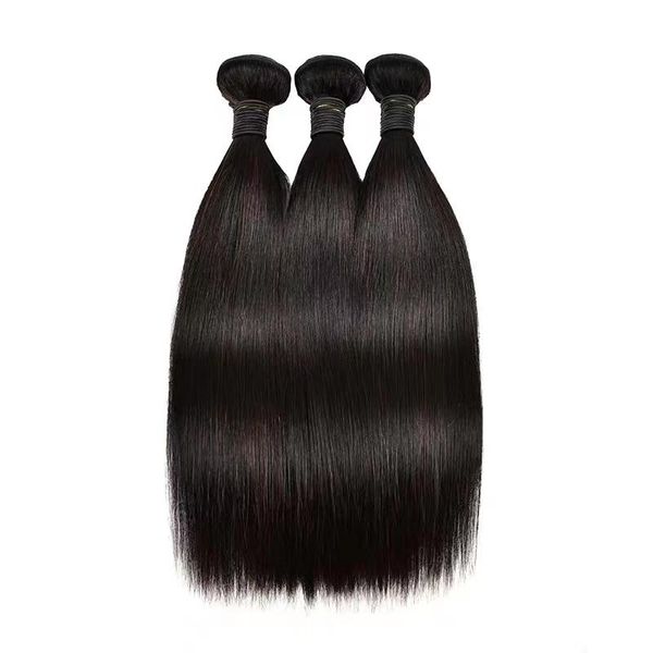 

human hair bulks blazingfire straight 3 bundle deals bundles non-remy extensions brazilian weave, Black