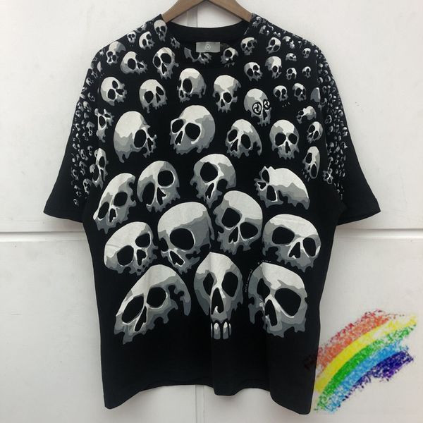

men's t-shirts complete imprint of the skull t-shirt male shirt, White;black
