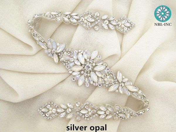 

wedding sashes (1pc) rose gold rhinestone bridal belt diamond dress crystal sash for accessories wdd0919, White