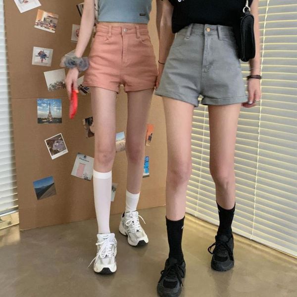 

denim shorts summer version loose wide leg pants high waist hot, Blue