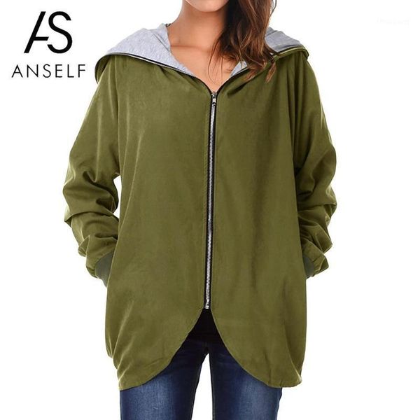 

women's jackets women hooded coat female jacket 2021 autumn winter hoodies zip up long sleeve 5xl plus size cardigan parkas, Black;brown