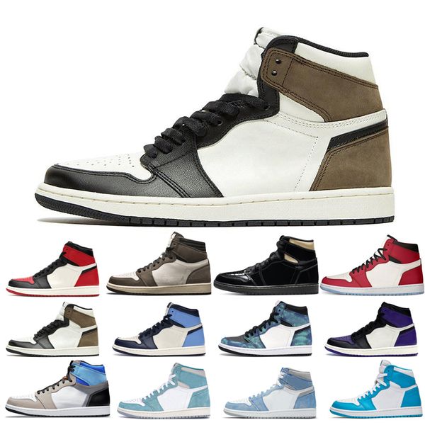 

2022 jumpman 1s basketball shoes men's turbo green hyper royal dark mocha tie dye court purple bred toe chicago obsidian shadow fashion