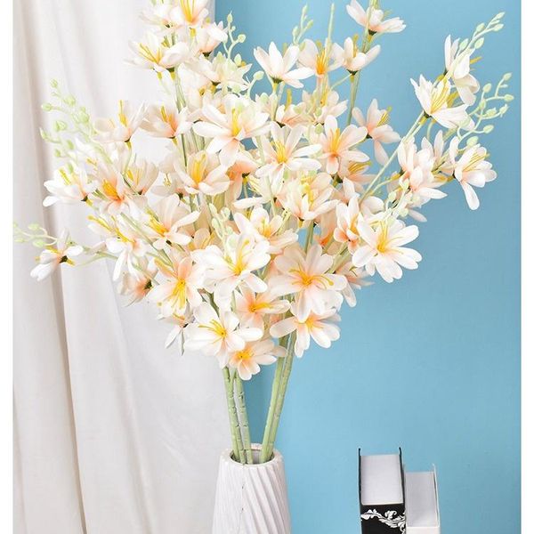 

decorative flowers & wreaths the artificial flower magnolia is 89cm long, and it decorated in a vase for wedding scenes, garden green