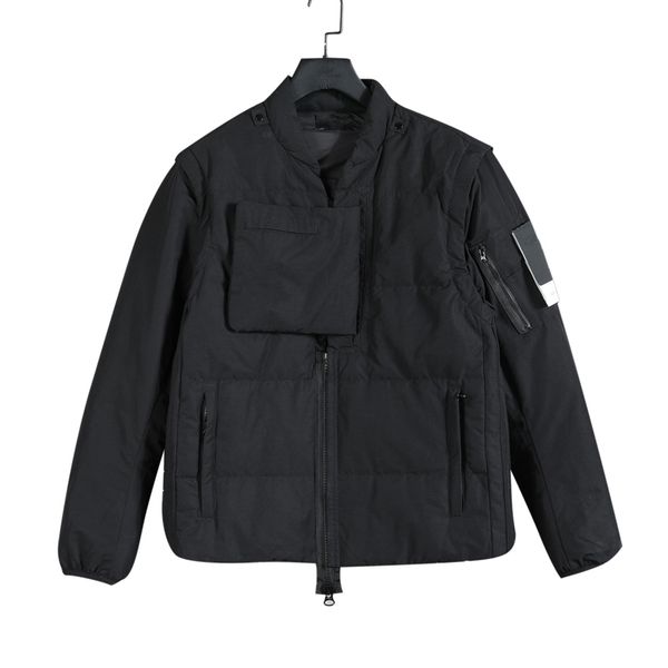 

2021fw men's parkas new winter thickened down jacket with fashionable brand to keep warm coats 1981 can be disassembled into a vest eur, Black