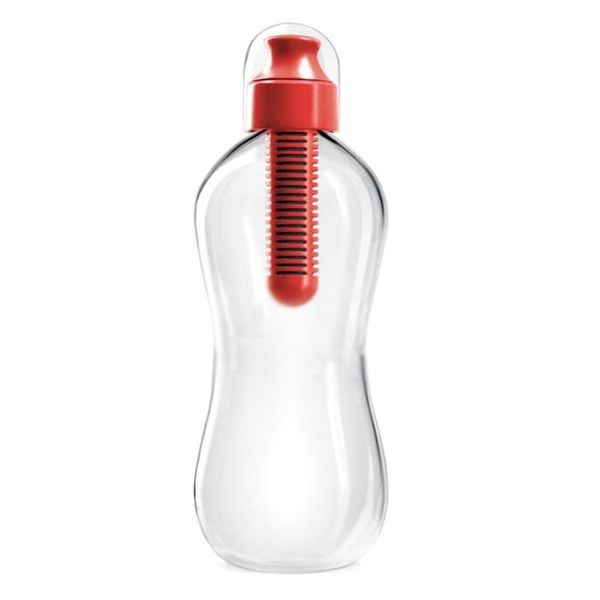 

water bottle 550ml outdoor bobble hydration filter filtered drinking, red