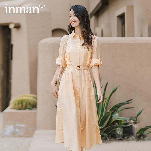 

women's dress shows thin loose lapel elegant temperament short sleeve with belt onepiece casual dresses, Black;gray